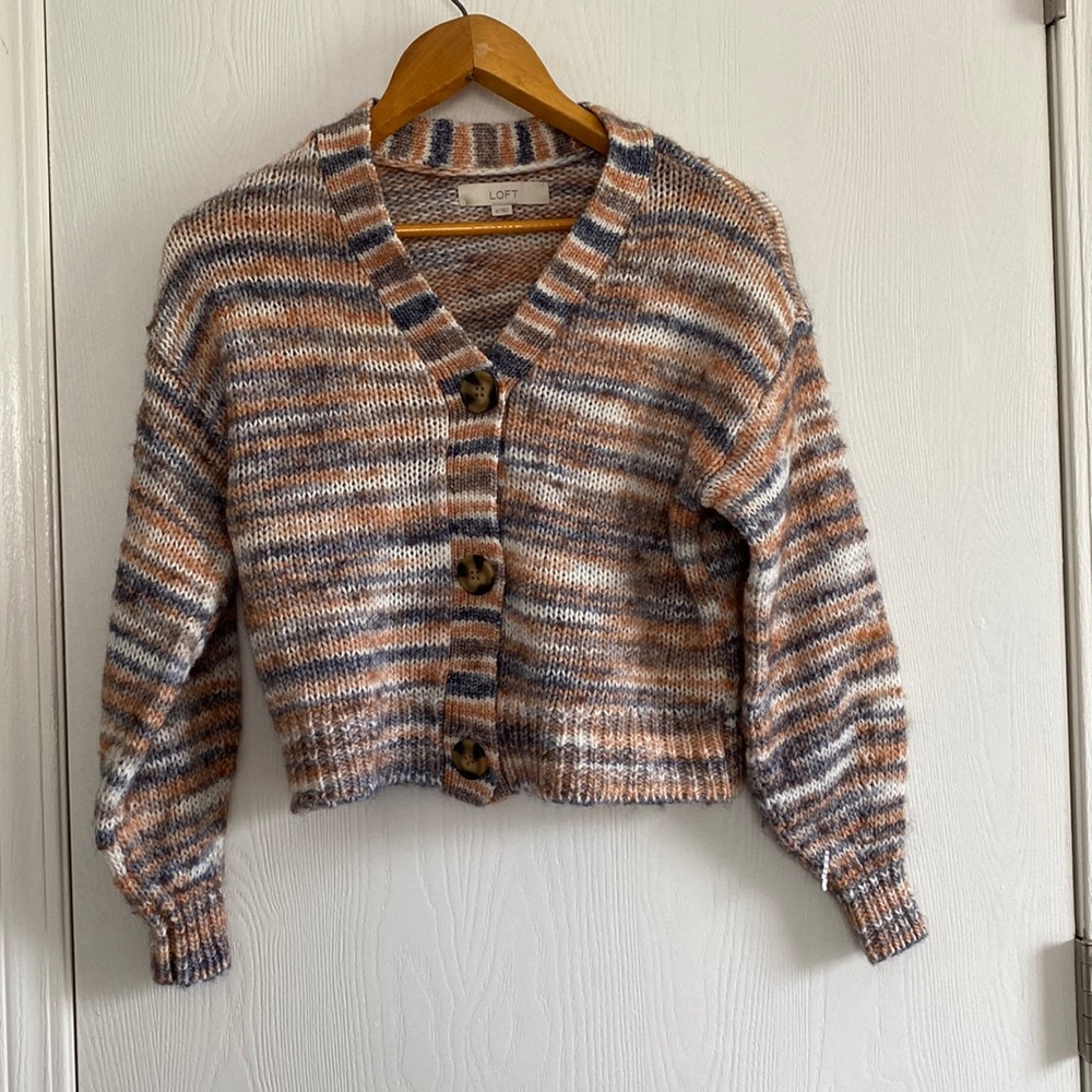 Loft cropped cardigan sweater